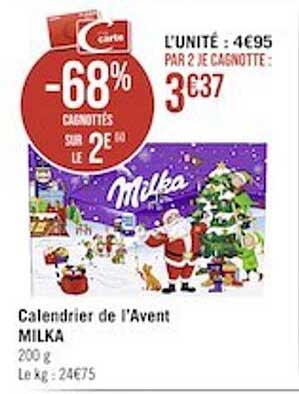 calendrier de l'avent milka