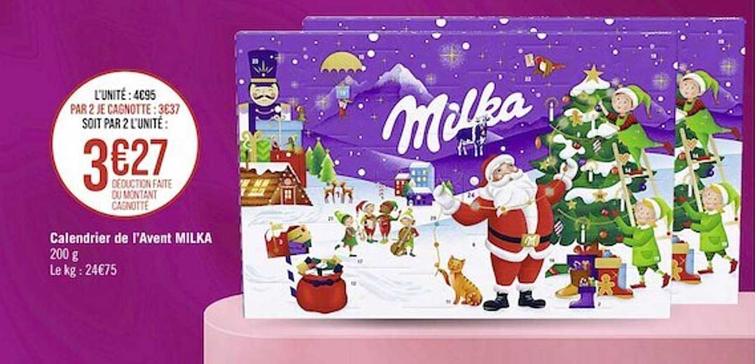 calendrier de l'avent milka