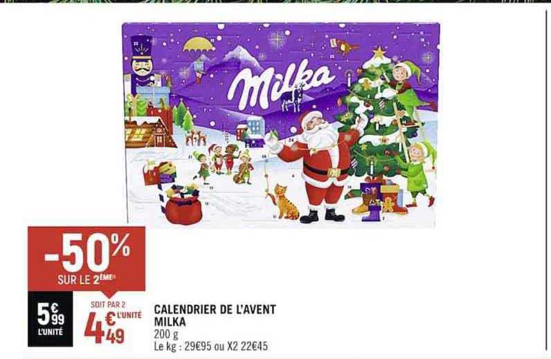 calendrier de l'avent milka