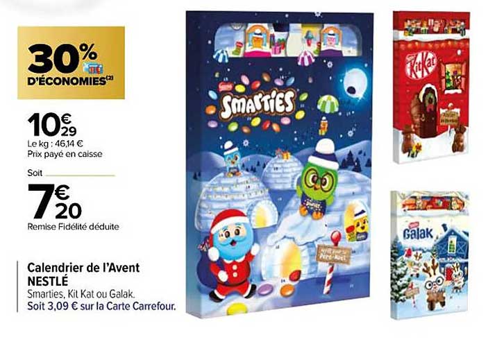 calendrier de l'avent nestlé