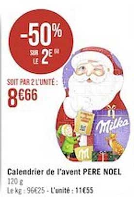 calendrier de l'avent père noël