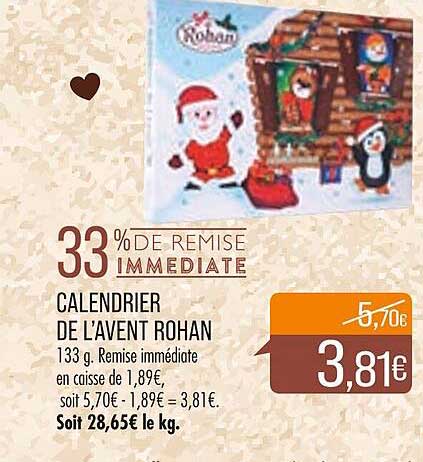 calendrier de l'avent rohan