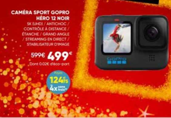 caméra sport gopro héro 12 noir