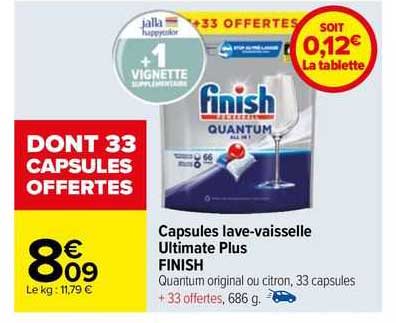 capsules lave-vaisselle ultimate plus finish
