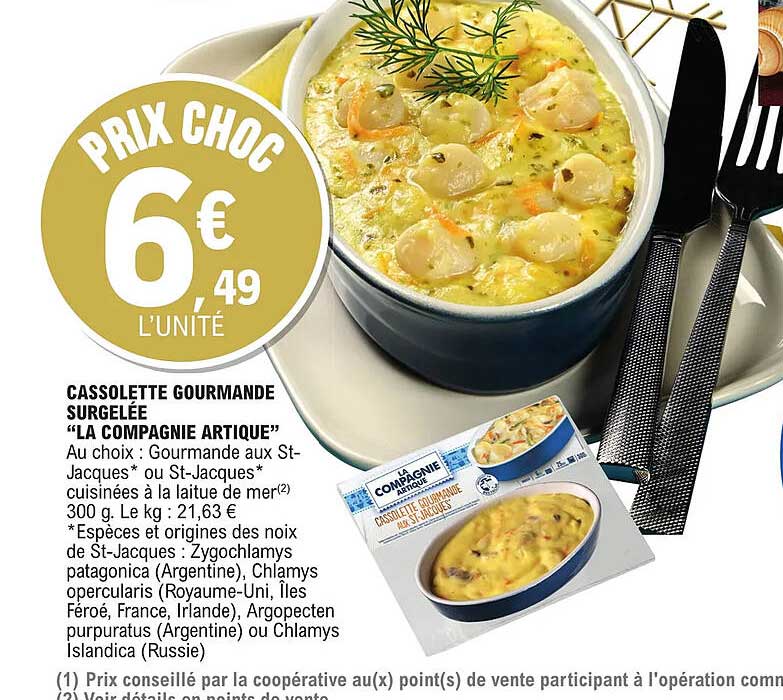 Cassolette Gourmande Surgelée "la Compagnie Artique"