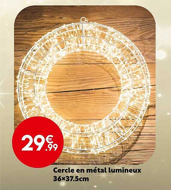cercle en métal lumineux