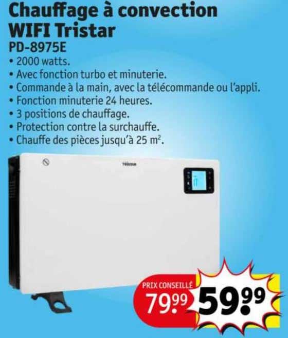 chauffage à convection wifi tristar
