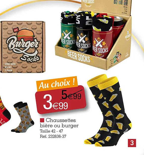 Chaussettes Bière Ou Burger