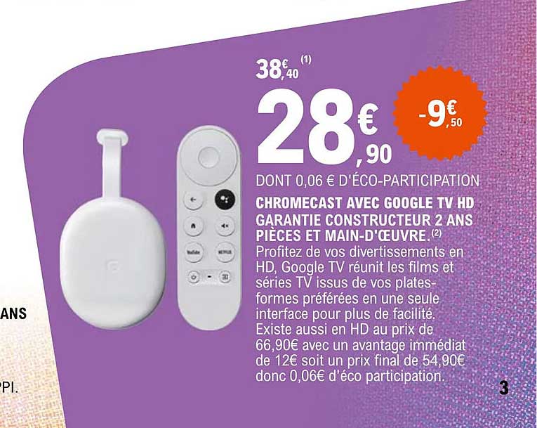 Chromecast Avec Google Tv Hd