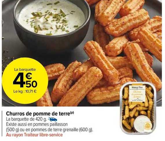 Churros De Pomme De Terre