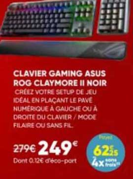 clavier gaming asus rog claymore II noir
