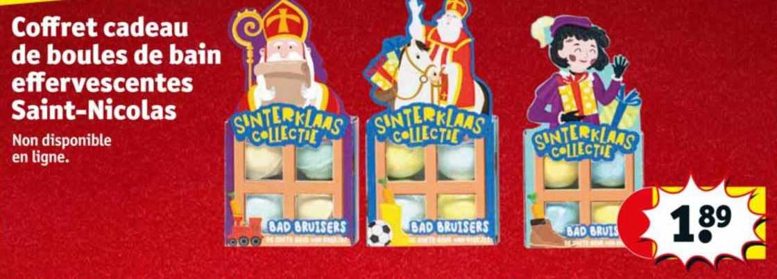 coffret cadeau de boules de bain effervescentes saint-nicolas