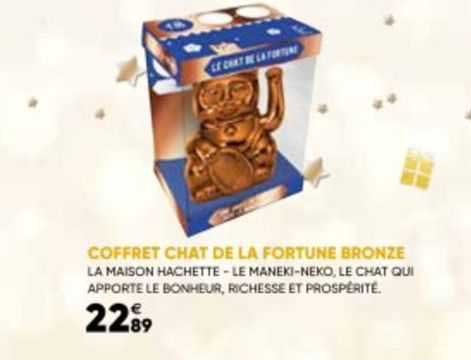 coffret chat de la fortune bronze