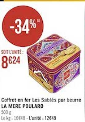 coffret en fer les sablés pur beurre la mère poulard