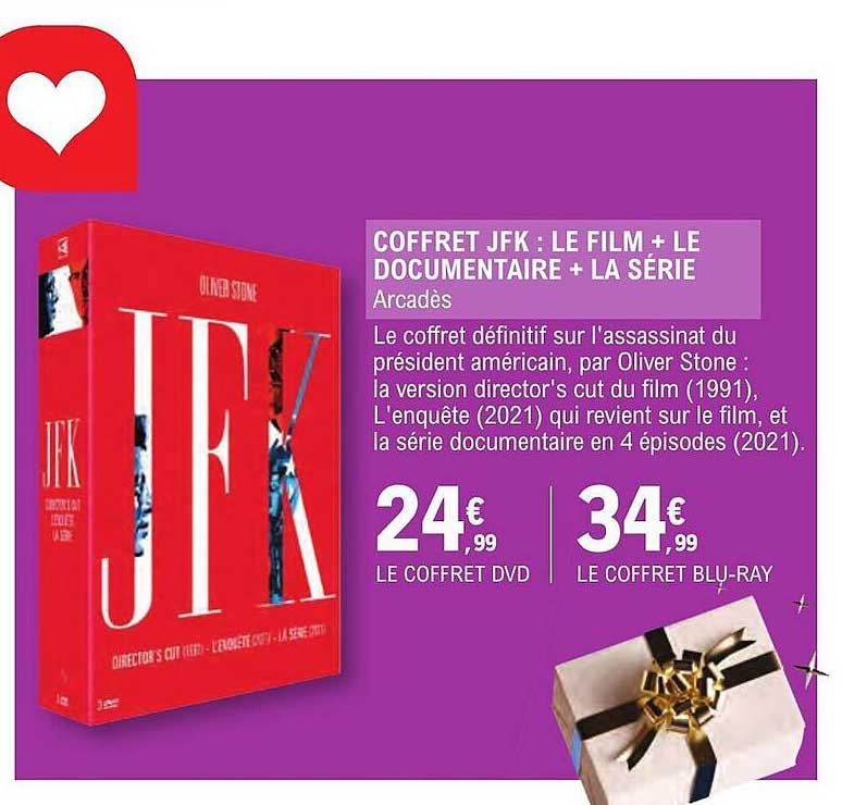 coffret jfk : le film + le documentaire + la serie