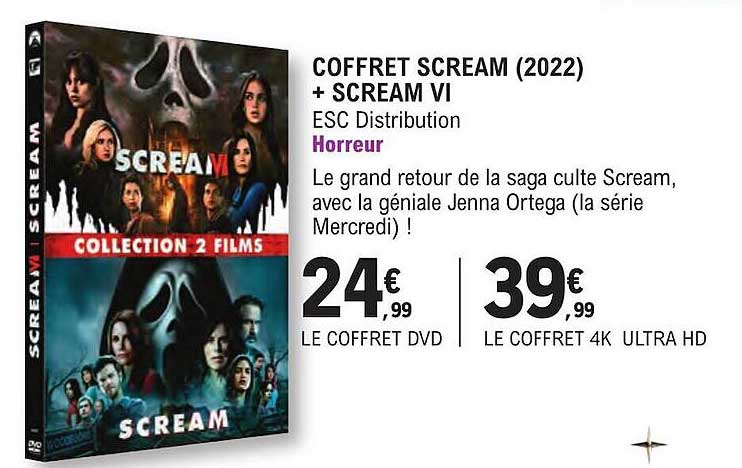 coffret scream (2022) + scream VI esc distribution