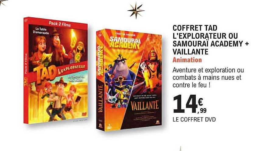 coffret tad l'explorateur ou samouraï academy + vaillante