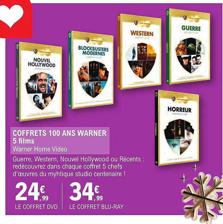 coffrets 100 ans warner 5 films