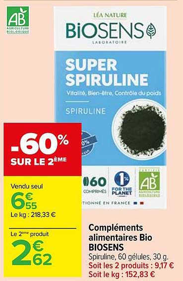 compléments alimentaires bio biosens
