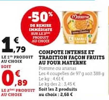 compote intense et tradition façon fruits au four materne