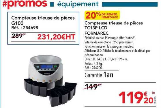 compteuse trieuse de pièces tc13p lcd formarec