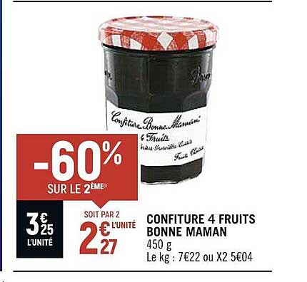 confiture 4 fruits bonne maman
