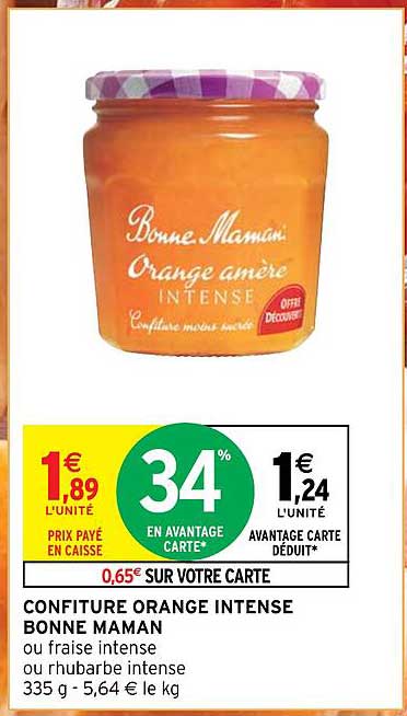 confiture orange intense bonne maman
