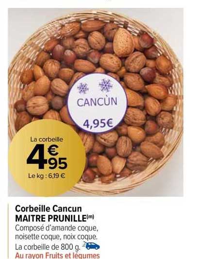 corbeille cancun maître prunille