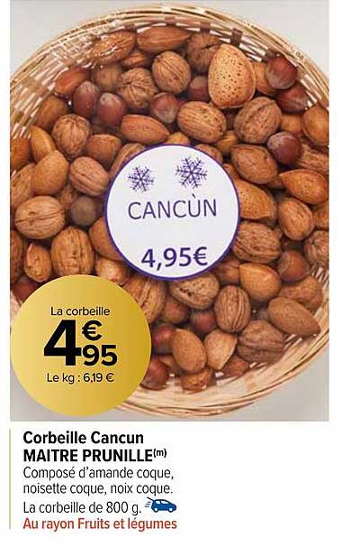 corbeille cancun maître prunille