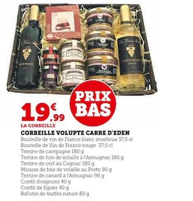 corbeille volupté carré d'eden