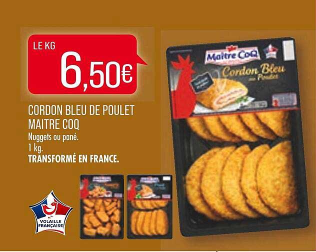 cordon bleu de poulet maître coq