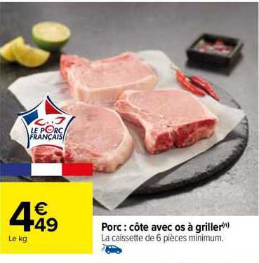 Côte Avec Os à Griller