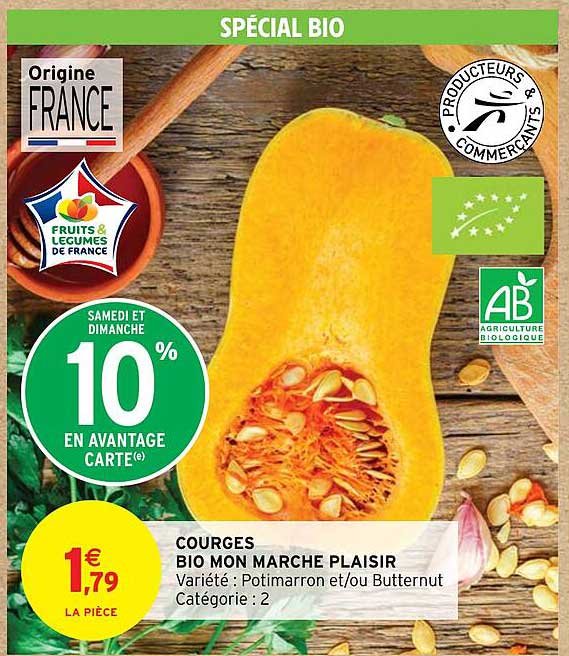 courges bio mon marche plaisir