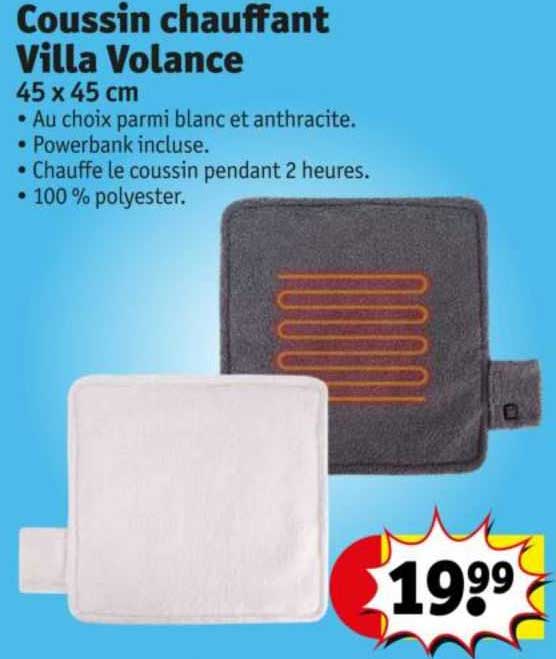 coussin chauffant villa volance