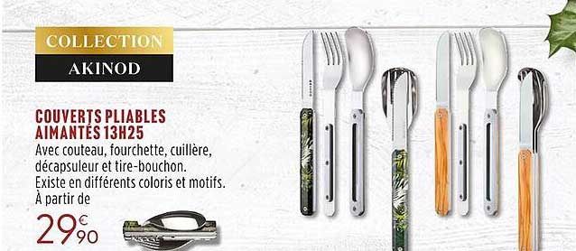 couverts pliables aimantés 13h25