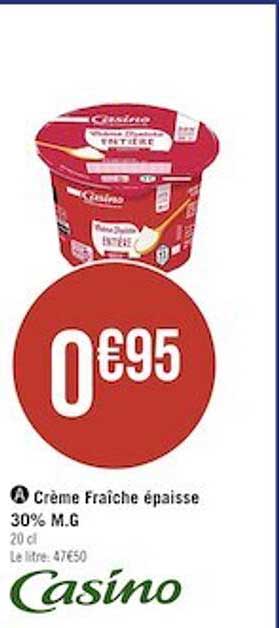 Crème Fraîche épaisse 30% Mg