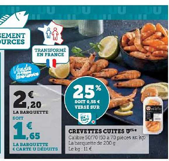 Crevettes Cuites U