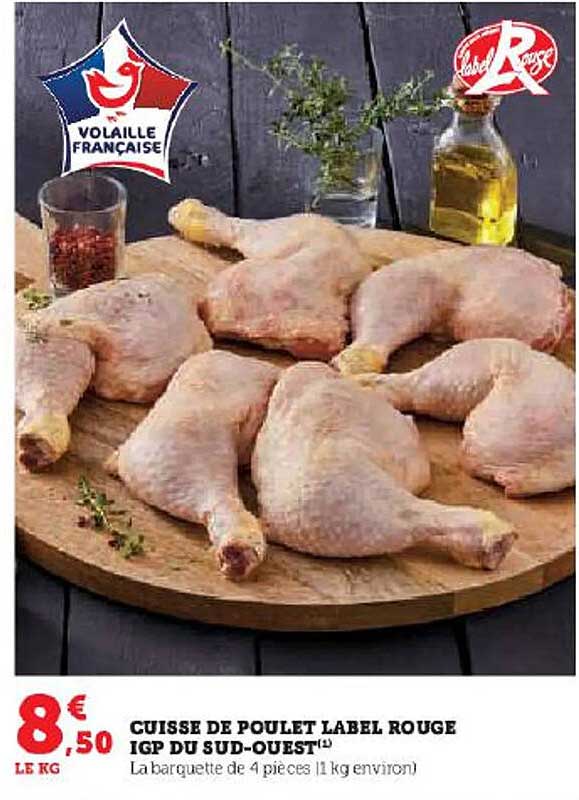 cuisse de poulet label rouge igp du sud-ouest
