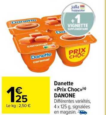 danette "prix choc" danone