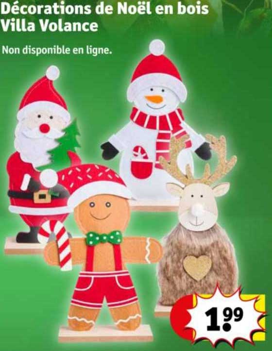 décorations de noël en bois villa volance