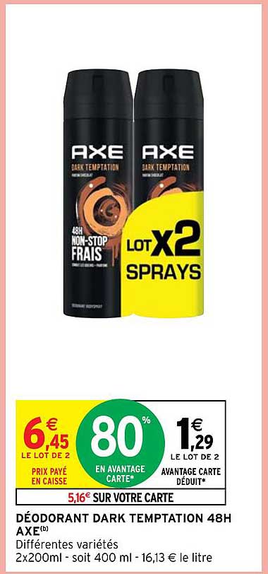déodorant dark temptation 48h axe