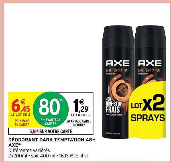 déodorant dark temptation 48h axe