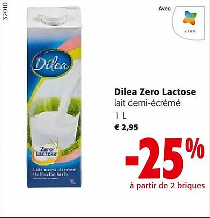 dilea zéro lactose lait demi-écrémé