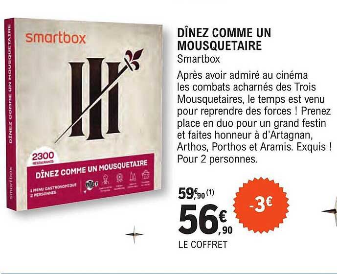 dînez comme un mousquetaire - smartbox
