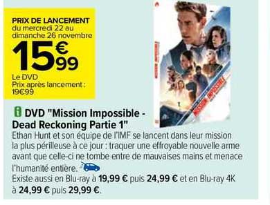 dvd "mission impossible - dead reckoning partie 1"