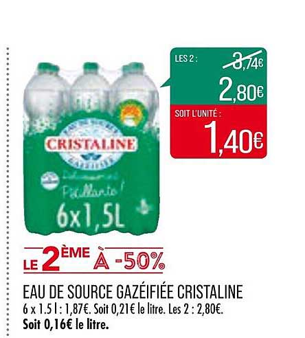 eau de source gazéifiée cristaline
