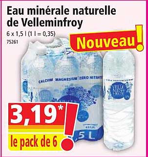 eau minerale naturelle de velleminfroy