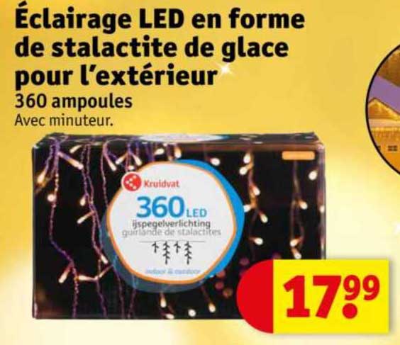 éclairage led en forme de stalactite de glace pour l'extérieur