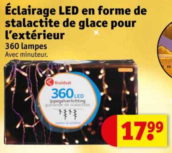 éclairage led en forme de stalactite de glace pour l'extérieur