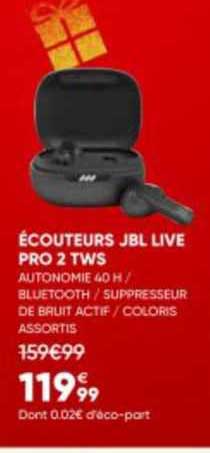 écouteurs jbl live pro 2 tws